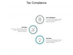 Tax compliance ppt powerpoint presentation infographics deck cpb