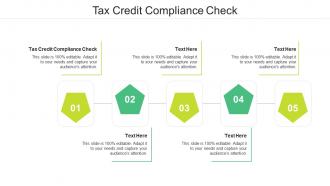 Tax credit compliance check ppt powerpoint presentation professional shapes cpb