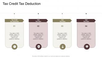 Tax Credit Tax Deduction In Powerpoint And Google Slides Cpb