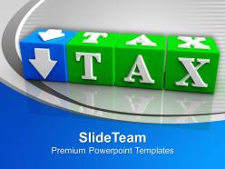 Tax cubes financial investment powerpoint templates ppt backgrounds for slides 0113