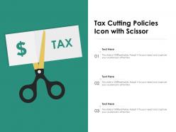 Tax cutting policies icon with scissor