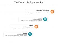 Tax deductible expenses list ppt powerpoint presentation summary guidelines cpb