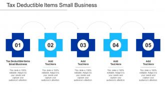 Tax Deductible Items Small Business Ppt Powerpoint Presentation Infographic Cpb