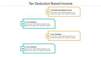Tax deduction based income ppt powerpoint presentation summary background image cpb