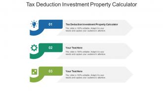 Tax deduction investment property calculator ppt powerpoint presentation model example topics cpb