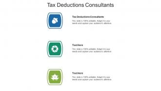 Tax deductions consultants ppt powerpoint presentation ideas infographics cpb