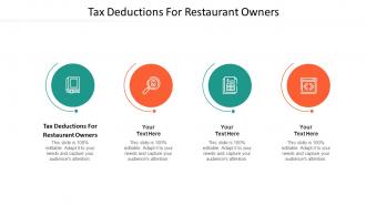 Tax deductions for restaurant owners ppt powerpoint presentation pictures visuals cpb