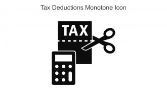Tax Deductions Monotone Icon In Powerpoint Pptx Png And Editable Eps Format