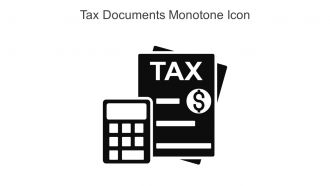 Tax Documents Monotone Icon In Powerpoint Pptx Png And Editable Eps Format