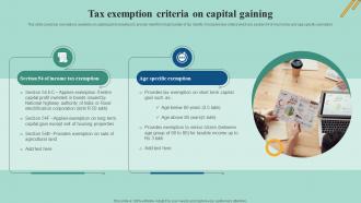 Tax Exemption Criteria On Capital Gaining