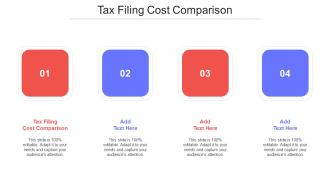 Tax Filing Cost Comparison Ppt Powerpoint Presentation Gallery Layout Cpb