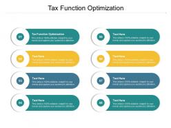 Tax function optimization ppt powerpoint presentation gallery portrait cpb
