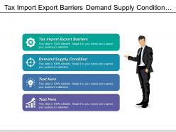 Tax import export barriers demand supply condition empowering youth