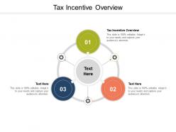 Tax incentive overview ppt powerpoint presentation professional example cpb