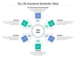 Tax life insurance surrender value ppt powerpoint presentation styles sample cpb