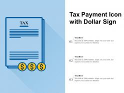 Tax payment icon with dollar sign