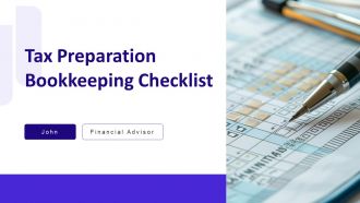 Tax Preparation Bookkeeping Checklist PPT Designs AT