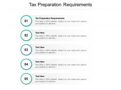 Tax preparation requirements ppt powerpoint presentation layouts diagrams cpb