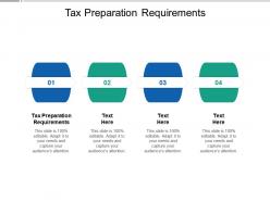 Tax preparation requirements ppt powerpoint presentation slides skills cpb