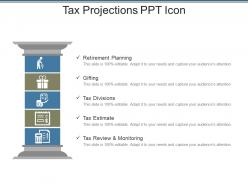 Tax projections ppt icon