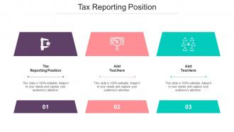 Tax Reporting Position Ppt Powerpoint Presentation Icon Gallery Cpb