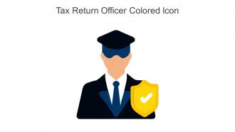 Tax Return Officer Colored Icon In Powerpoint Pptx Png And Editable Eps Format