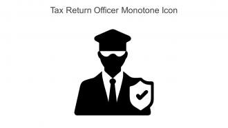 Tax Return Officer Monotone Icon In Powerpoint Pptx Png And Editable Eps Format