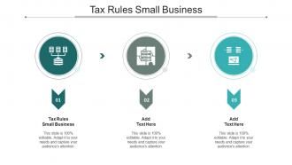 Tax Rules Small Business Ppt Powerpoint Presentation Slides Vector Cpb