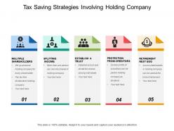 Tax saving strategies involving holding company