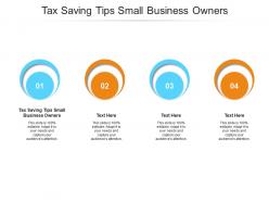 Tax saving tips small business owners ppt powerpoint presentation slides cpb