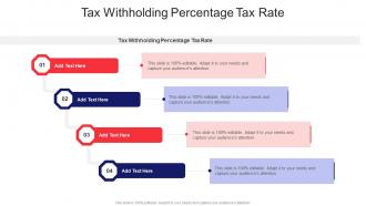 Tax Withholding Percentage Tax Rate In Powerpoint And Google Slides Cpb