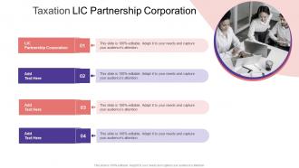 Taxation LLC Partnership Corporation In Powerpoint And Google Slides Cpb
