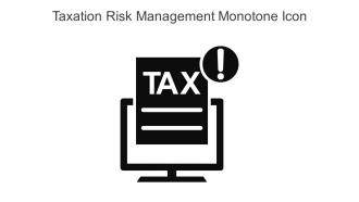 Taxation Risk Management Monotone Icon In Powerpoint Pptx Png And Editable Eps Format