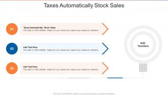 Taxes Automatically Stock Sales In Powerpoint And Google Slides Cpb