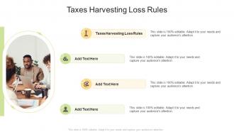 Taxes Harvesting Loss Rules In Powerpoint And Google Slides Cpb