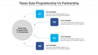 Taxes sole proprietorship vs partnership ppt powerpoint presentation portfolio design templates cpb