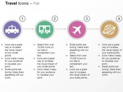 Taxi bus plane global travel ppt icons graphics