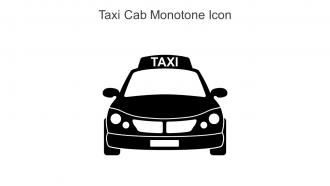 Taxi Cab Monotone Icon In Powerpoint Pptx Png And Editable Eps Format