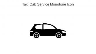 Taxi Cab Service Monotone Icon In Powerpoint Pptx Png And Editable Eps Format