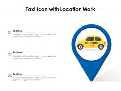 Taxi Icon With Location Mark
