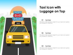 Taxi icon with luggage on top