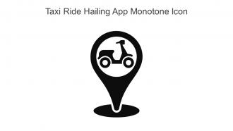 Taxi Ride Hailing App Monotone Icon In Powerpoint Pptx Png And Editable Eps Format