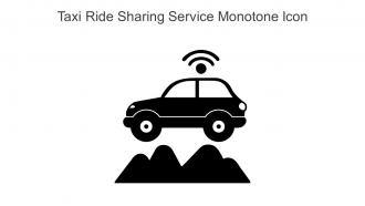 Taxi Ride Sharing Service Monotone Icon In Powerpoint Pptx Png And Editable Eps Format