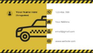 Taxi service business card template