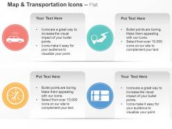Taxi Service Location Indication Compass Path Ppt Icons Graphics