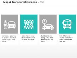 Taxi stand parking bus driver ppt icons graphics