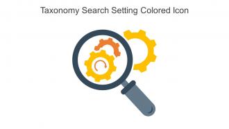 Taxonomy Search Setting Colored Icon In Powerpoint Pptx Png And Editable Eps Format