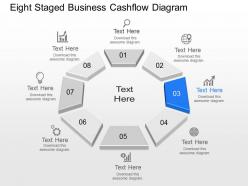 Tc eight staged business cash flow diagram powerpoint template slide