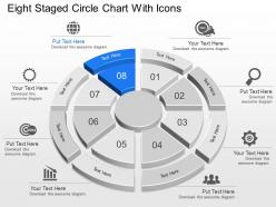 Td eight staged circle chart with icons powerpoint template slide