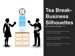 Tea break business silhouettes